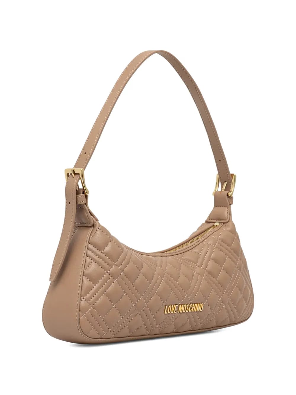 quilted-design logo-detail shoulder bag