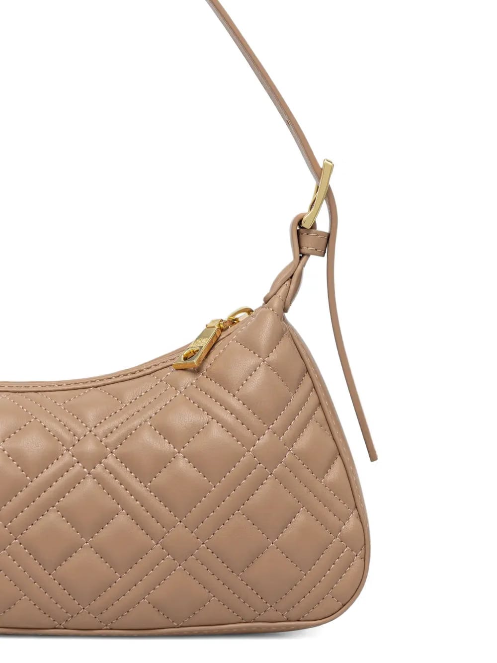 quilted-design logo-detail shoulder bag