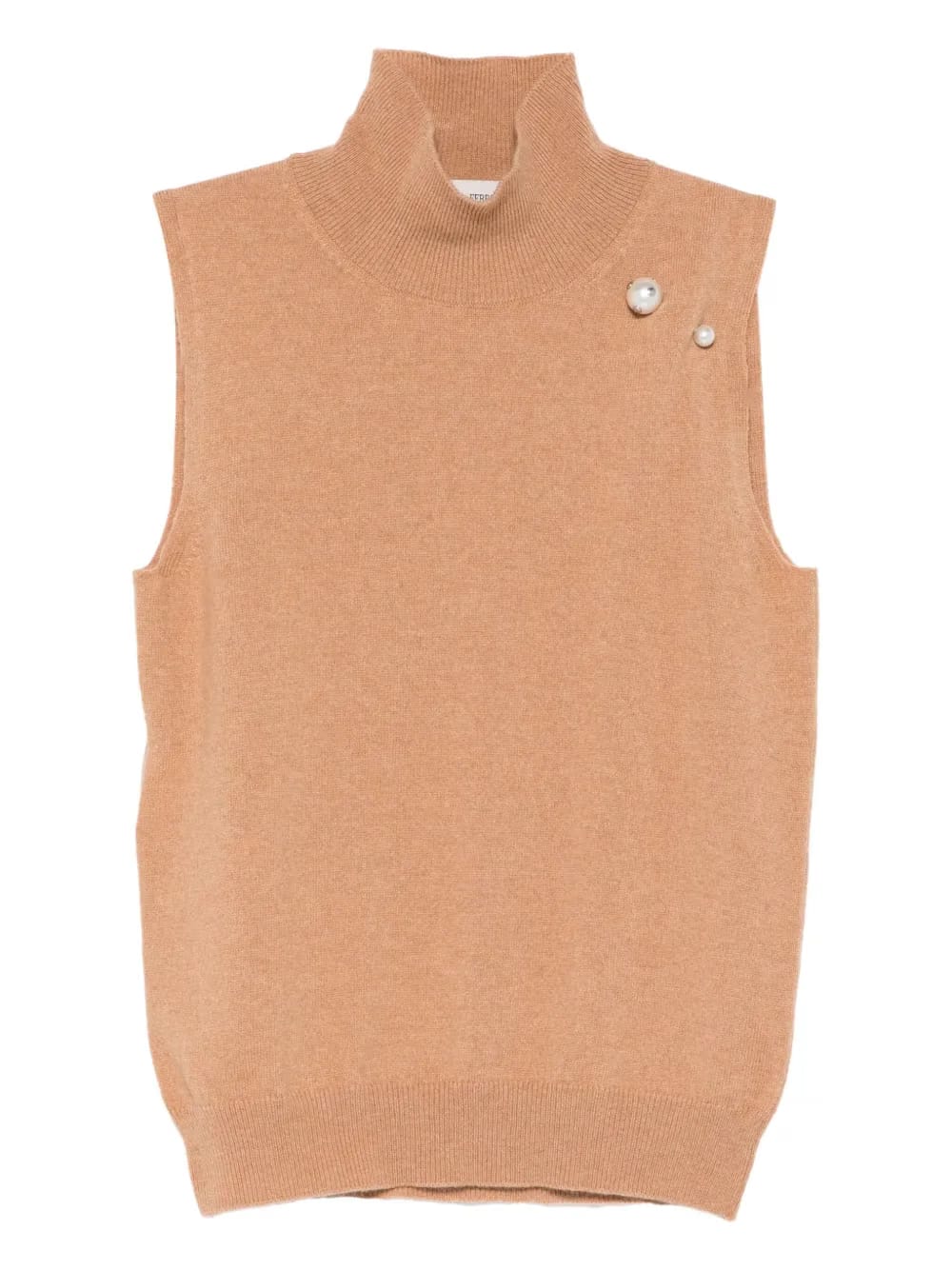 high-neck embellished top