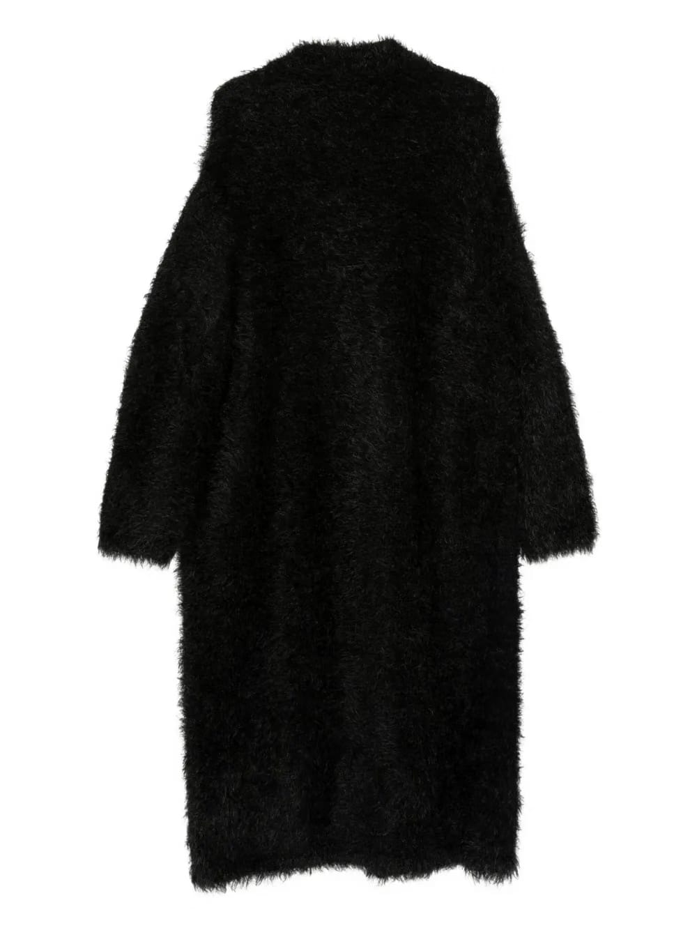 fur-effect oversized coat