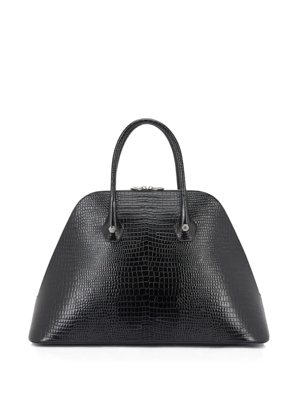 large Majestic crocodile-print logo patch shoulder bag