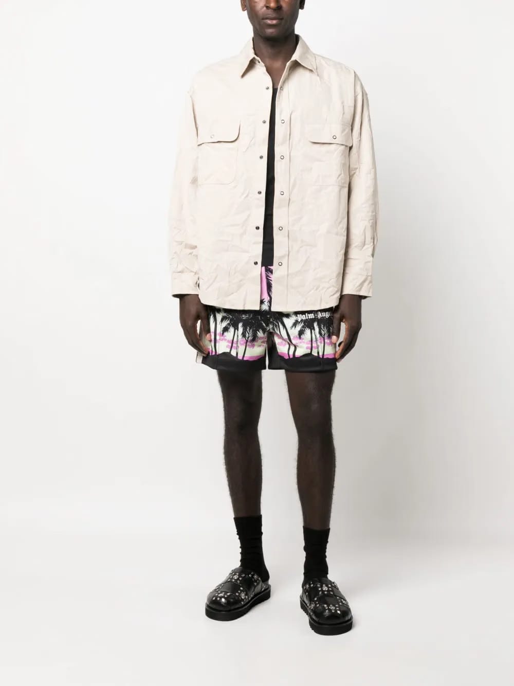 logo-print long-sleeve shirt