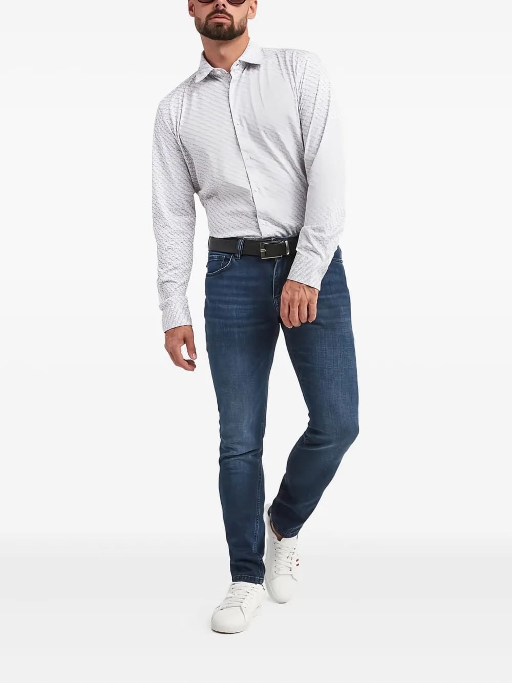logo-print long-sleeve shirt
