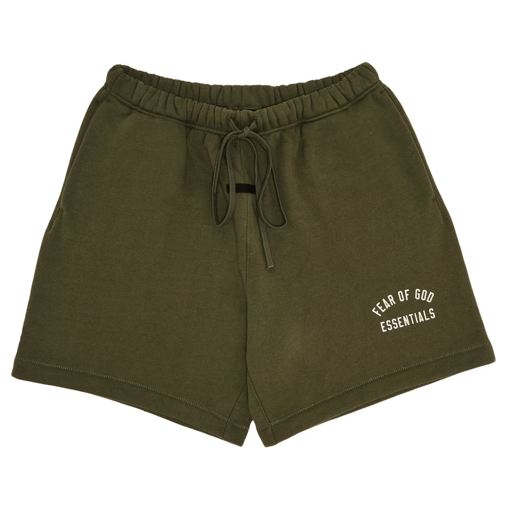 Fear of God Essentials Fleece Soccer Shorts Military