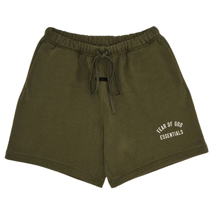 Fear of God Essentials Fleece Soccer Shorts Military
