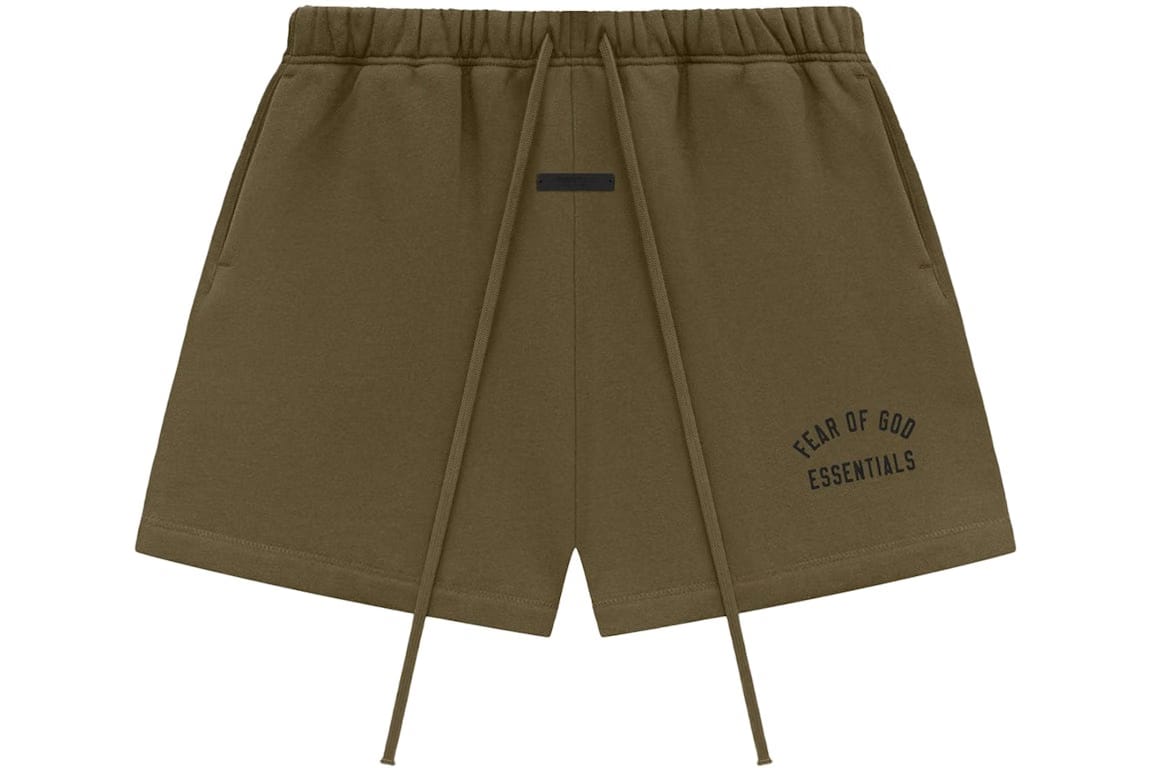 Fear of God Essentials Fleece Soccer Shorts Olive