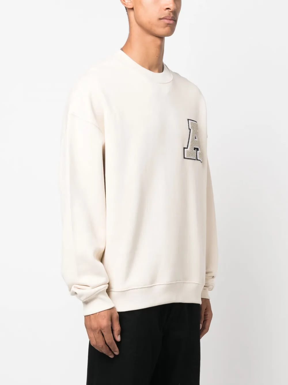 logo-patch organic-cotton sweatshirt
