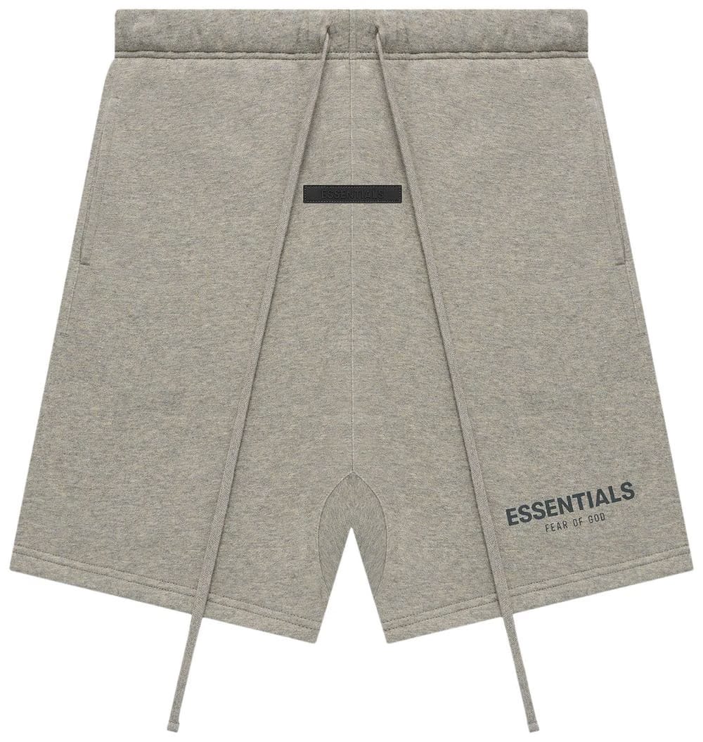 Fear of God Essentials Summer Core Sweat Short Dark Heather Oatmeal