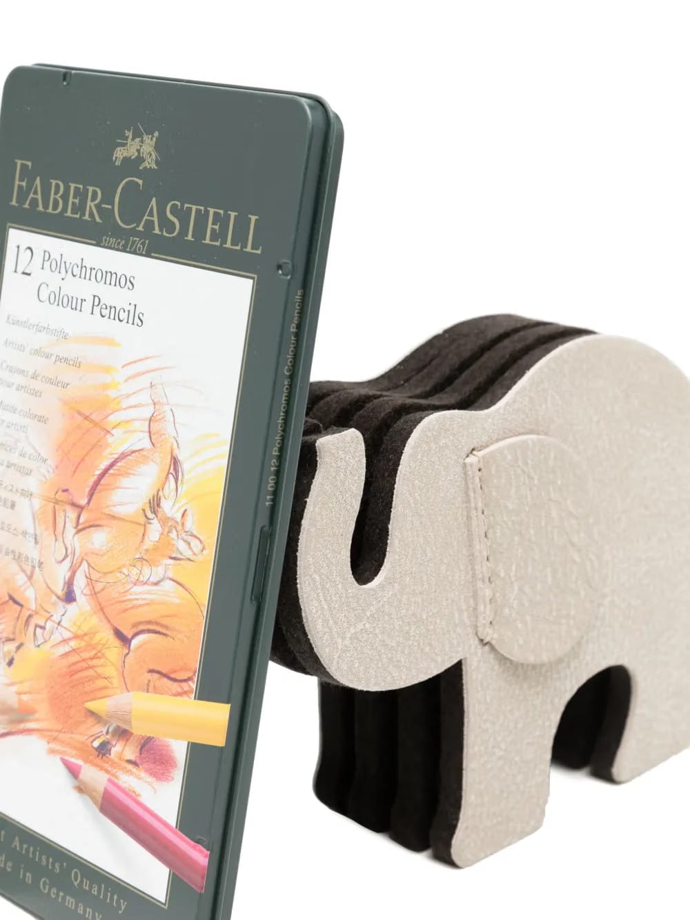 elephant leather pen holder