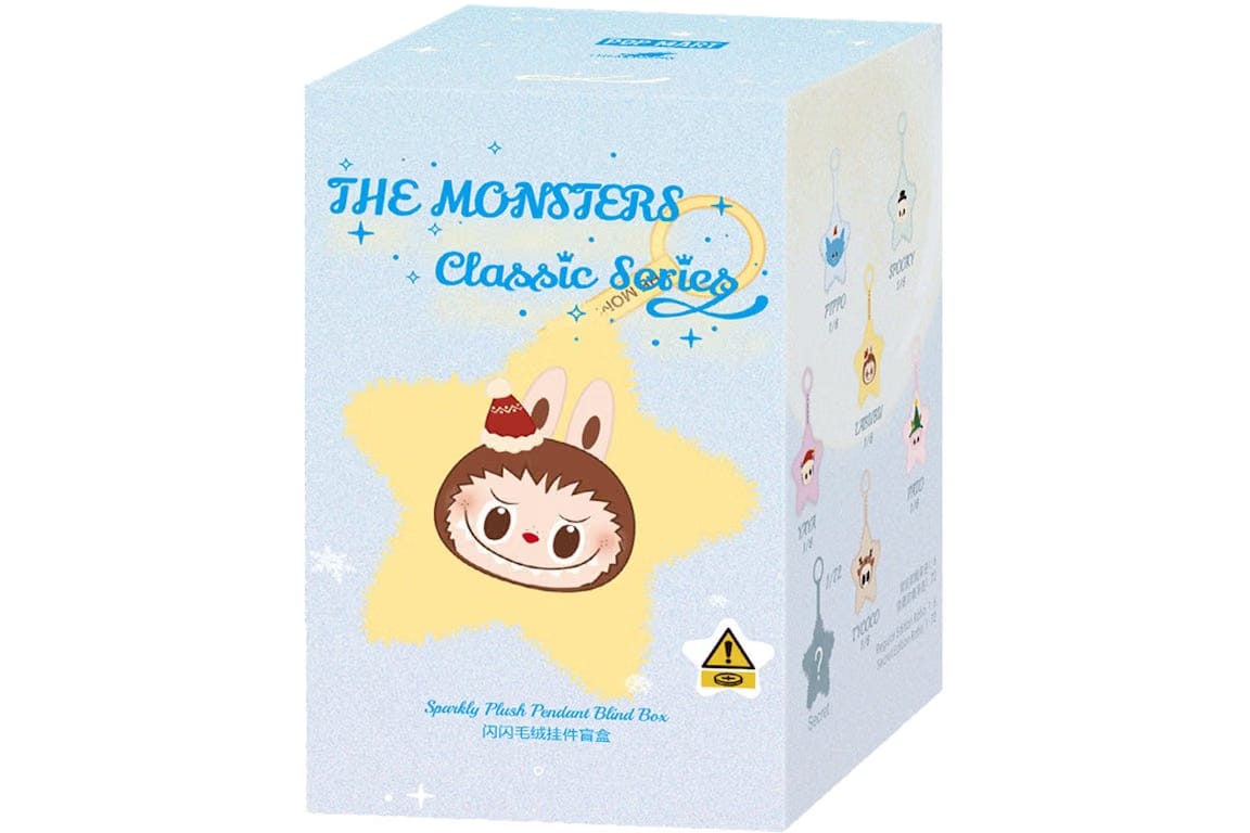 Pop Mart Labubu The Monsters Classic Series Sparkly Plush Pendant Single Blind Box