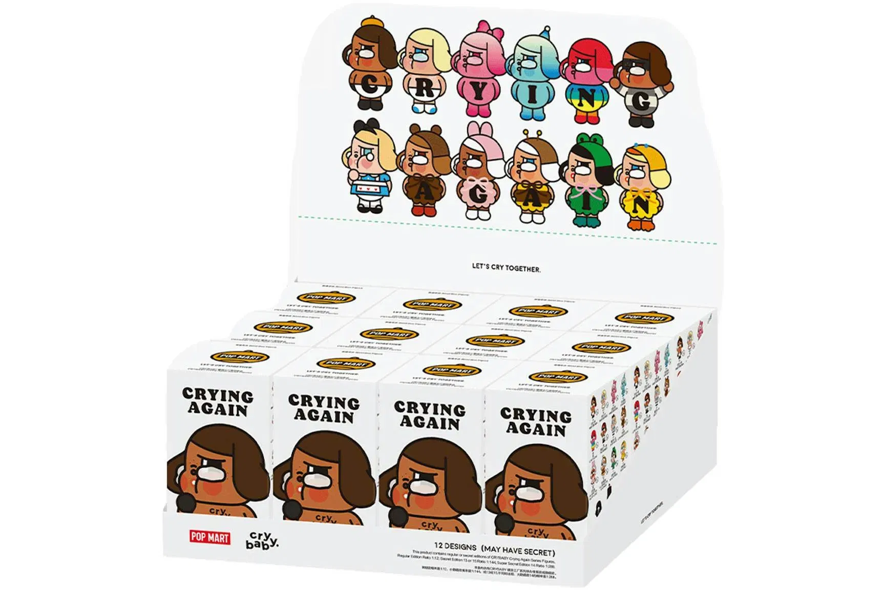 Pop Mart Crybaby Crying Again Series Figure Sealed Case (12 Blind Box)