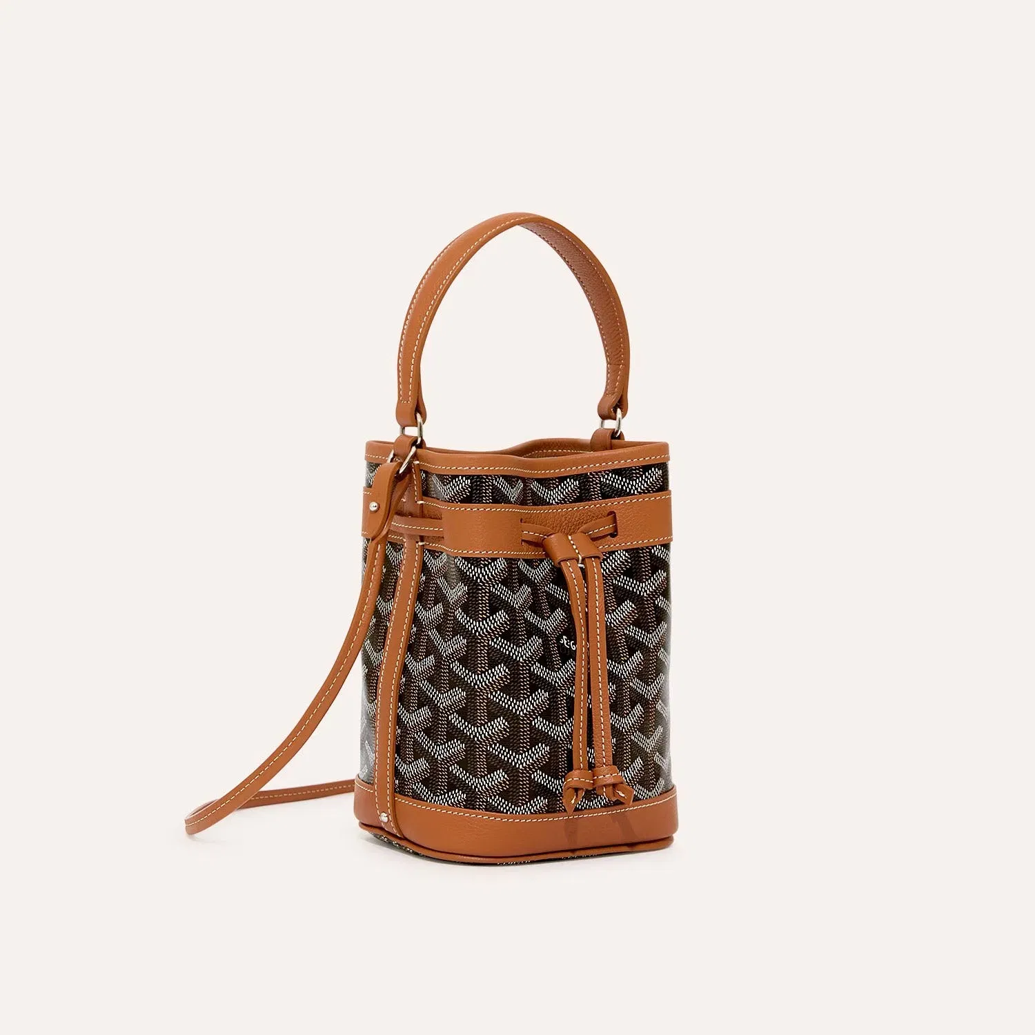 Petit Flot Mini bucket bag (Black & Tan)
