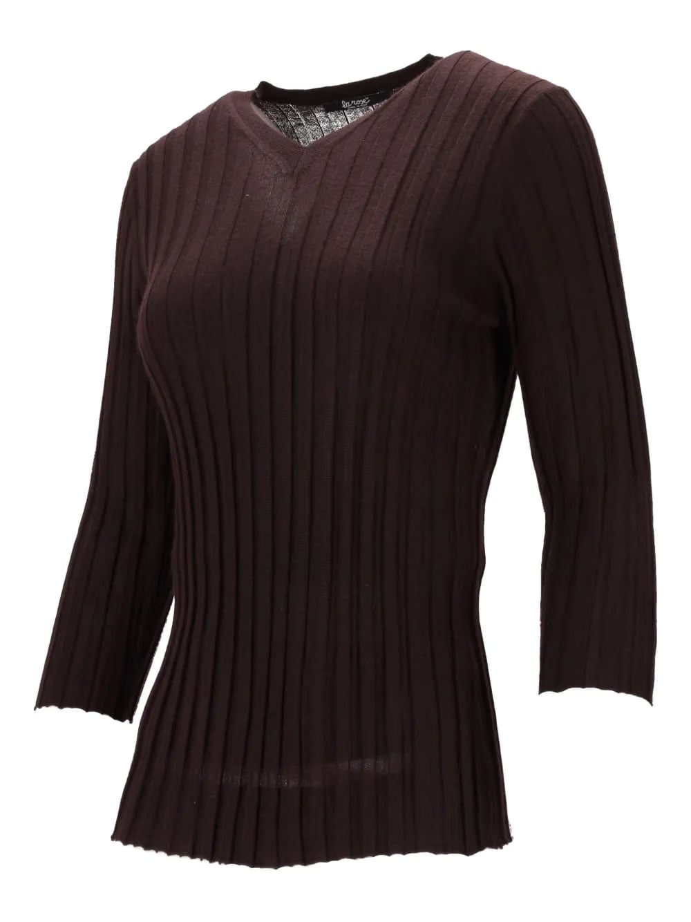 V-neck ribbed top