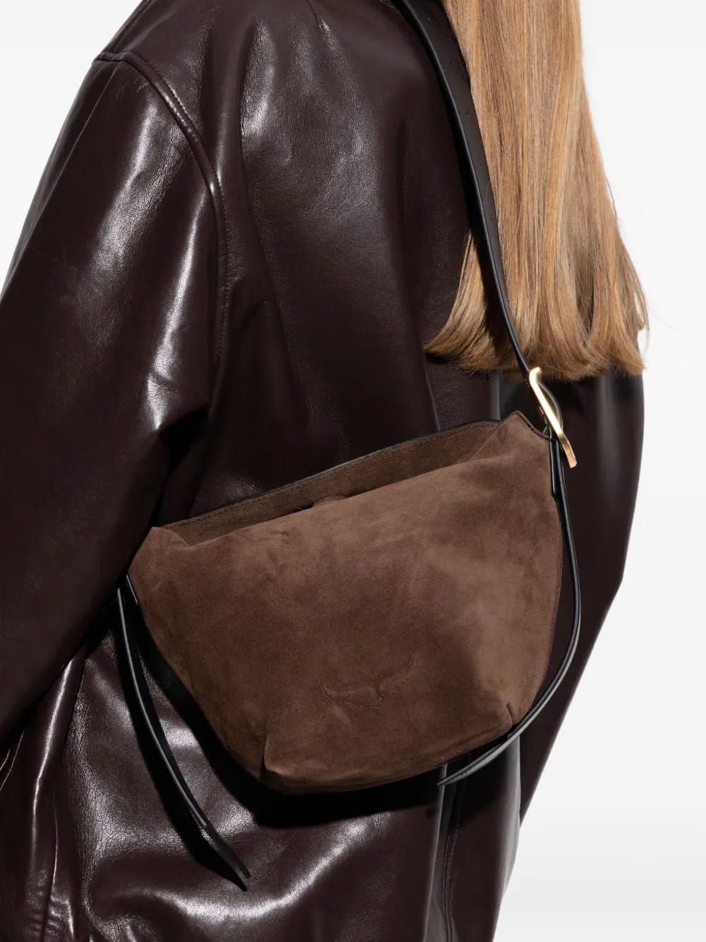 Jane suede shoulder bag