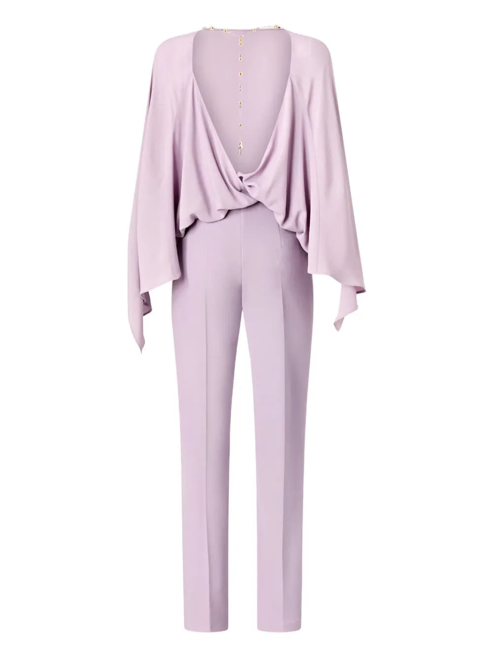 draped-effect backless jumpsuit