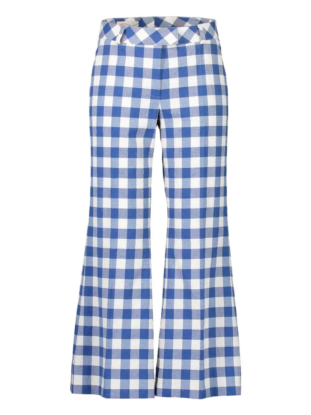 flared seersucker trousers