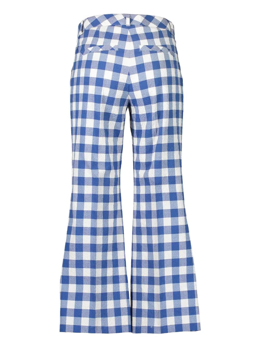 flared seersucker trousers