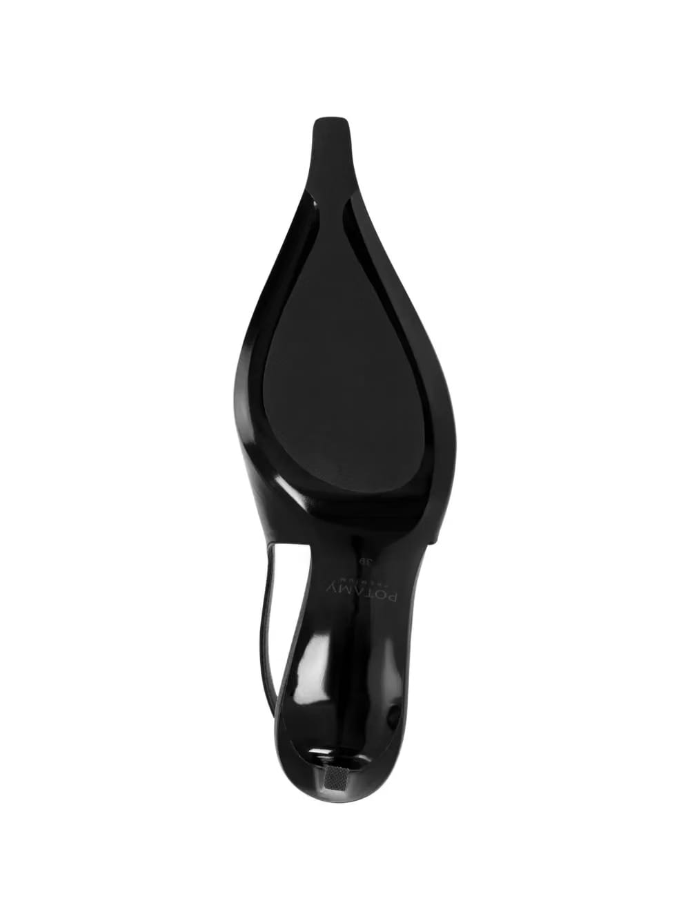pointed buckle leather pumps