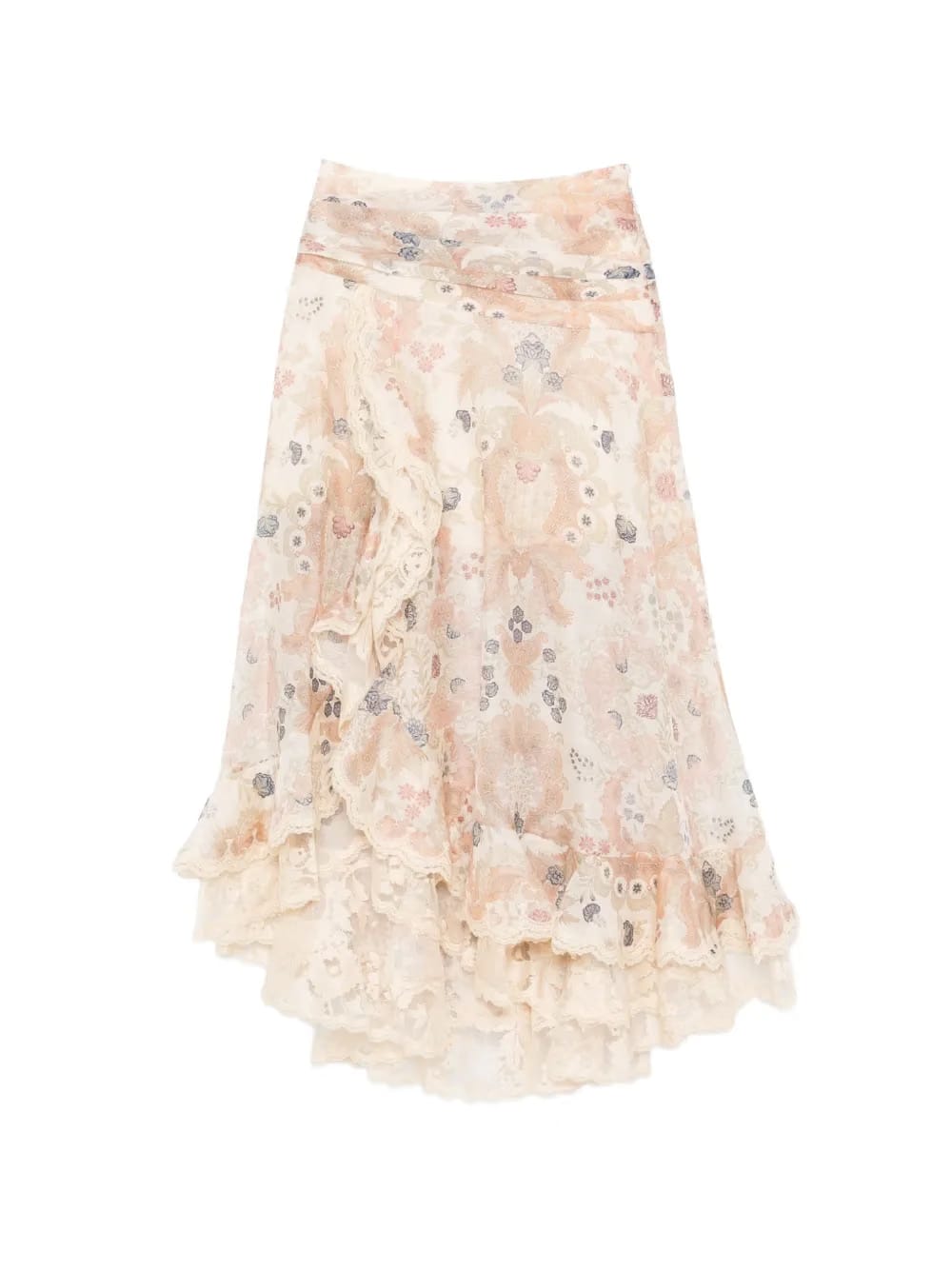 Rebellion ruffled midi skirt