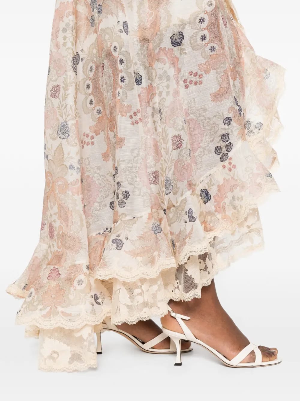 Rebellion ruffled midi skirt