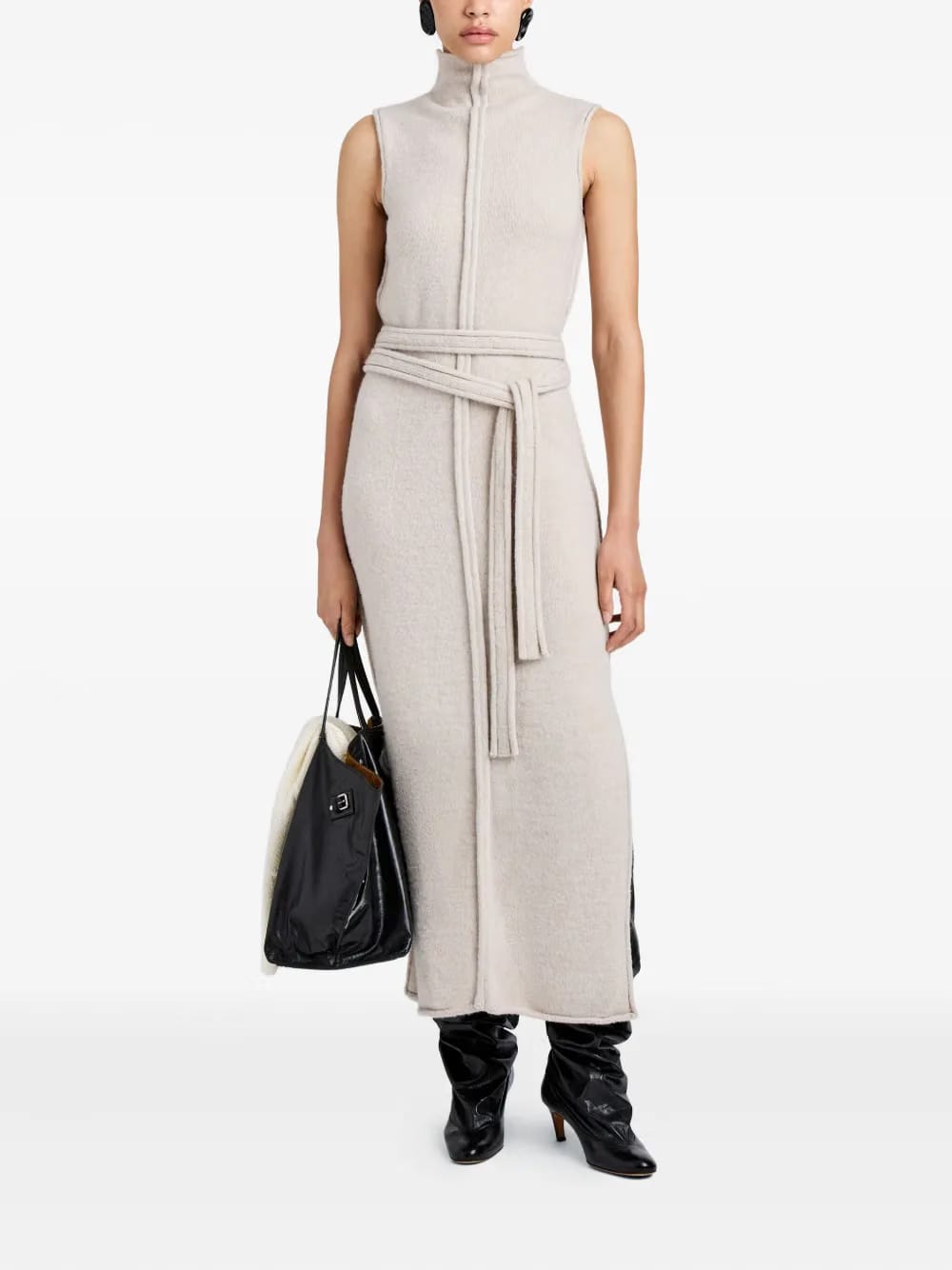 zip belted knit Zola Dress