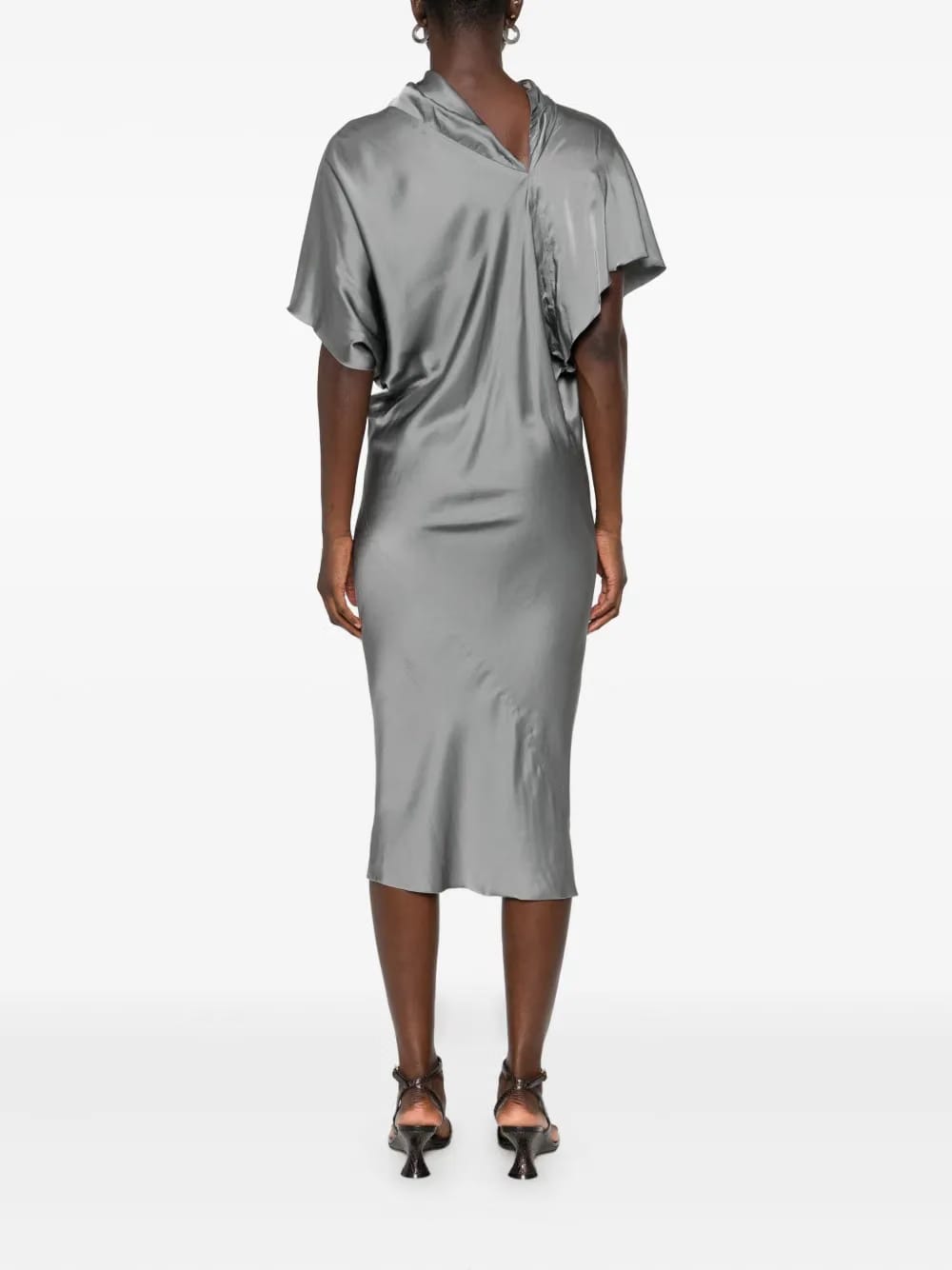 draped cowl-neck dress