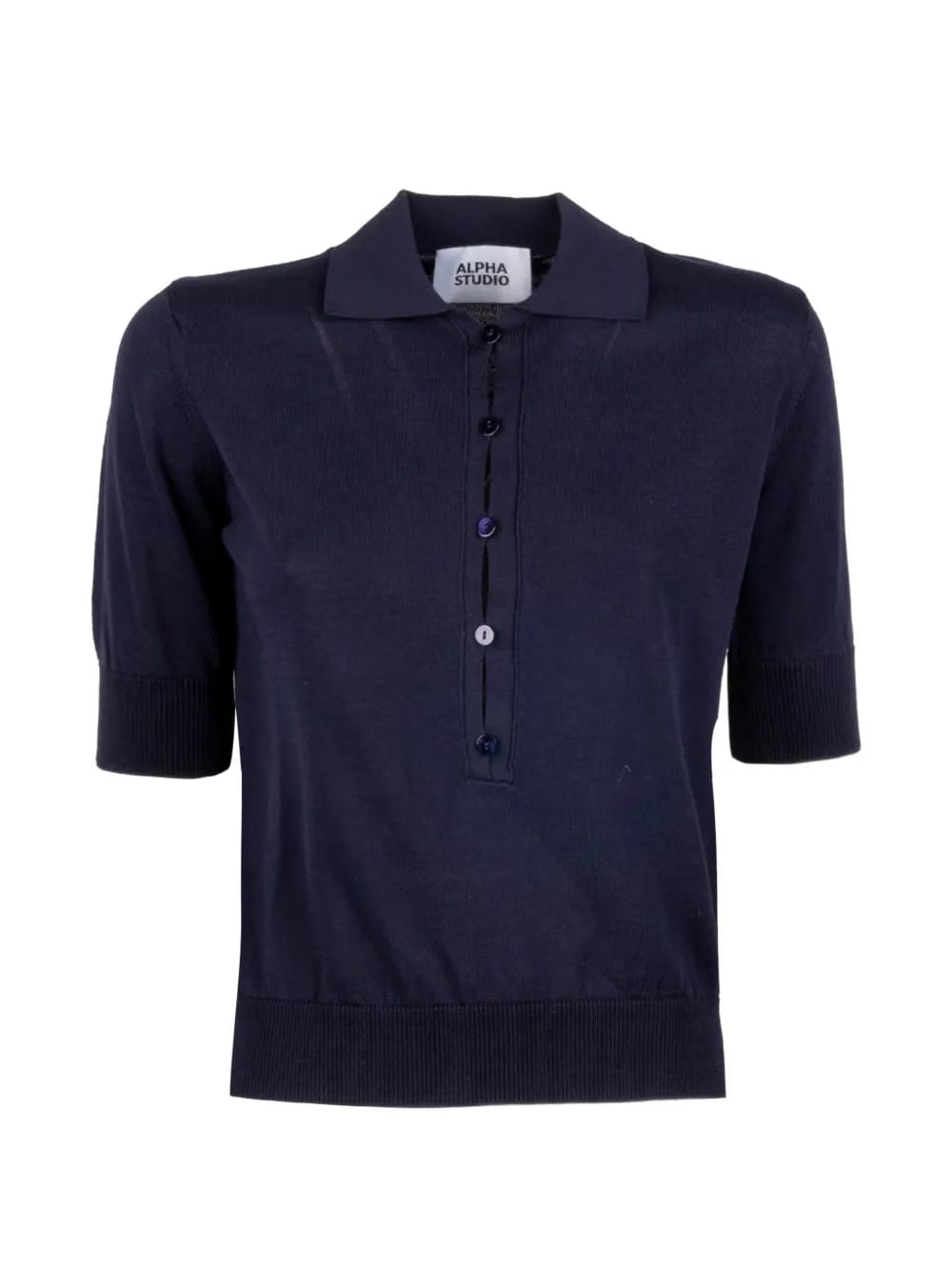 polo-collar top