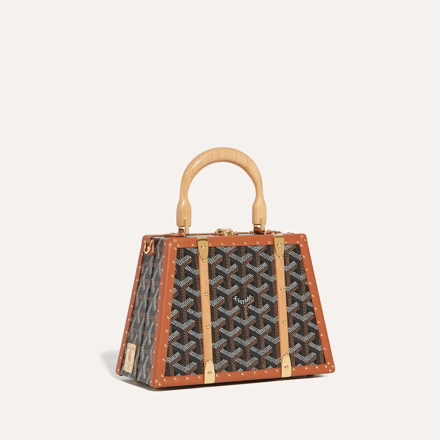 Saïgon Mini Trunk Bag (Black & Tan)