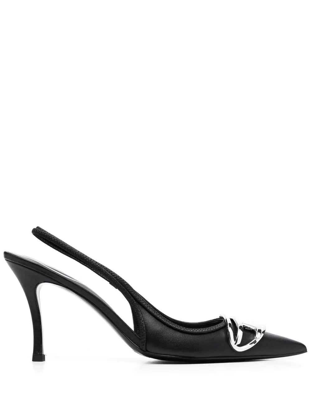 D-Venus 80mm leather slingback pumps