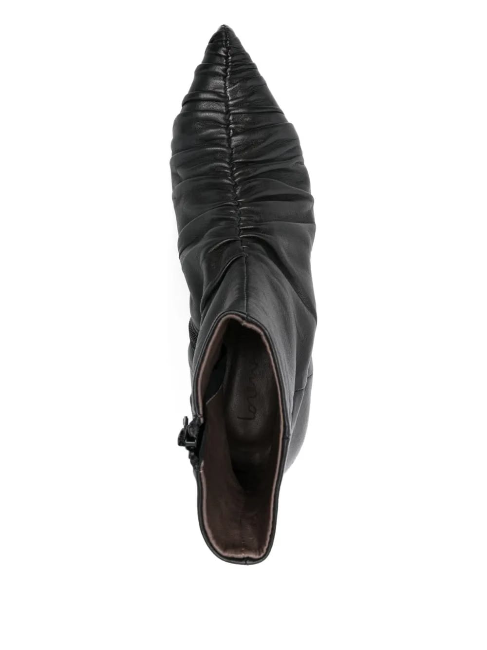 50mm pleated pointed-toe ankle boots