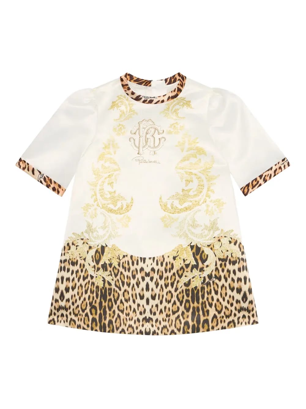 jaguar-print satin dress