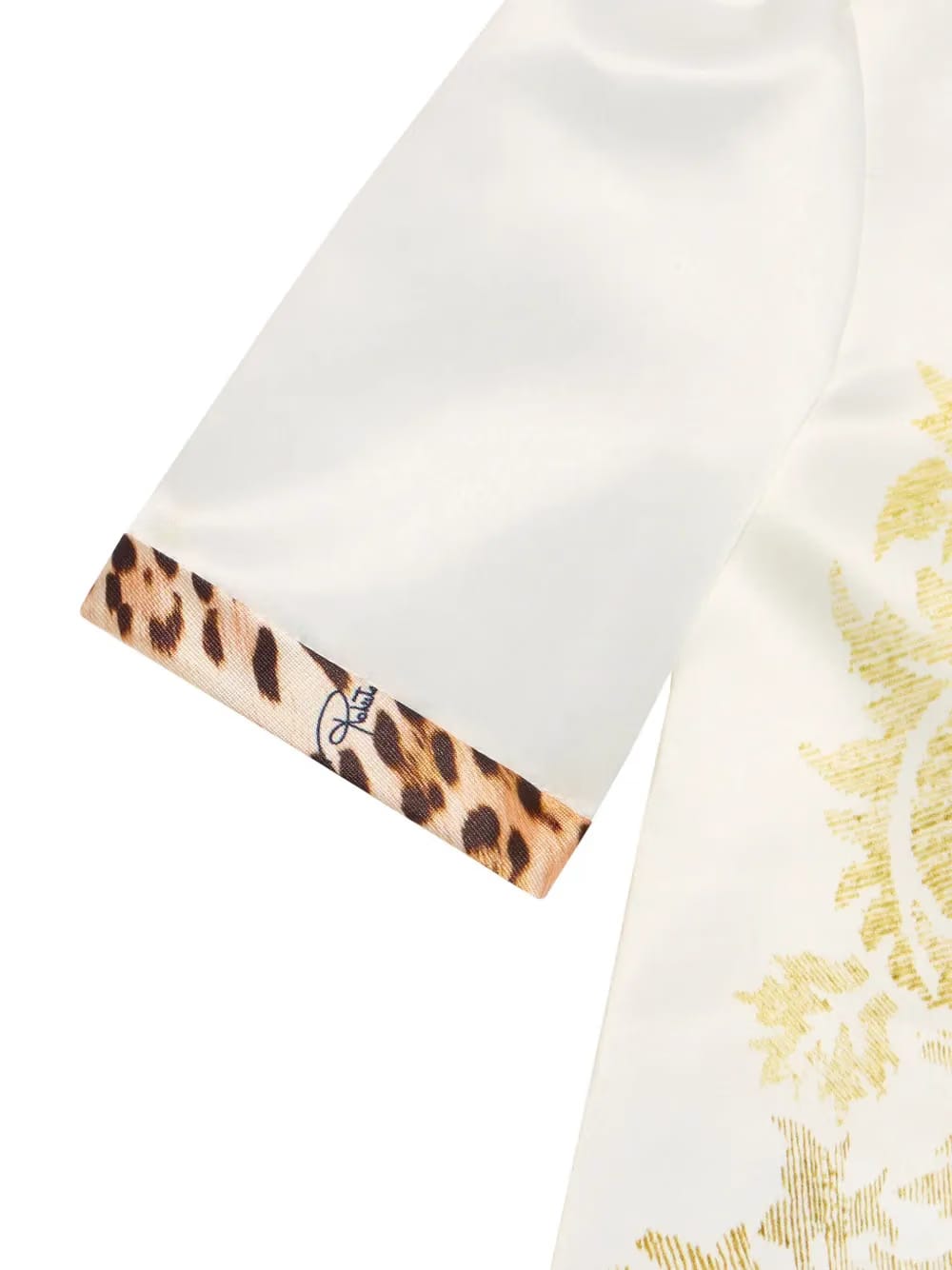 jaguar-print satin dress