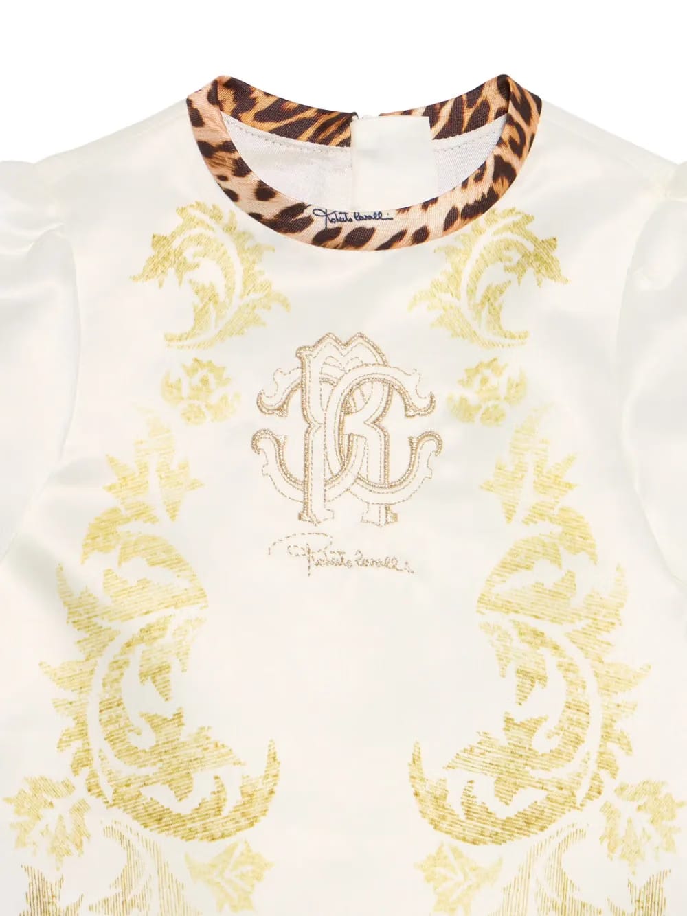 jaguar-print satin dress