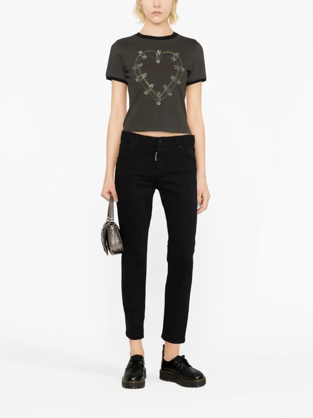 low-rise tapered jeans