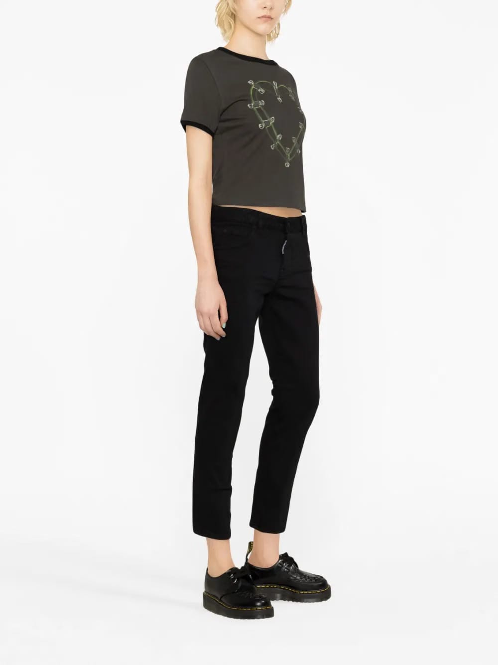 low-rise tapered jeans