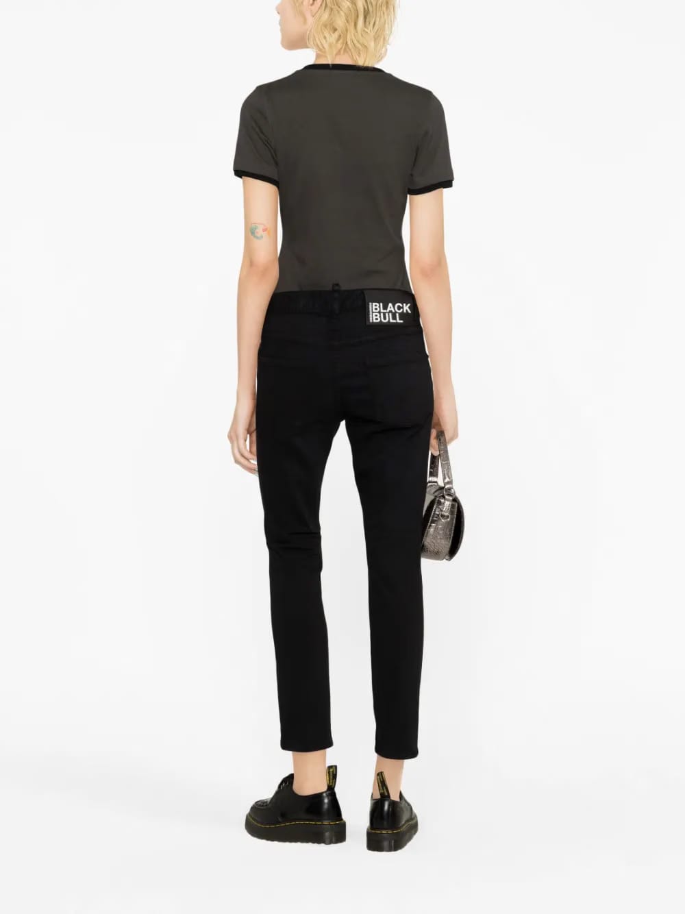 low-rise tapered jeans