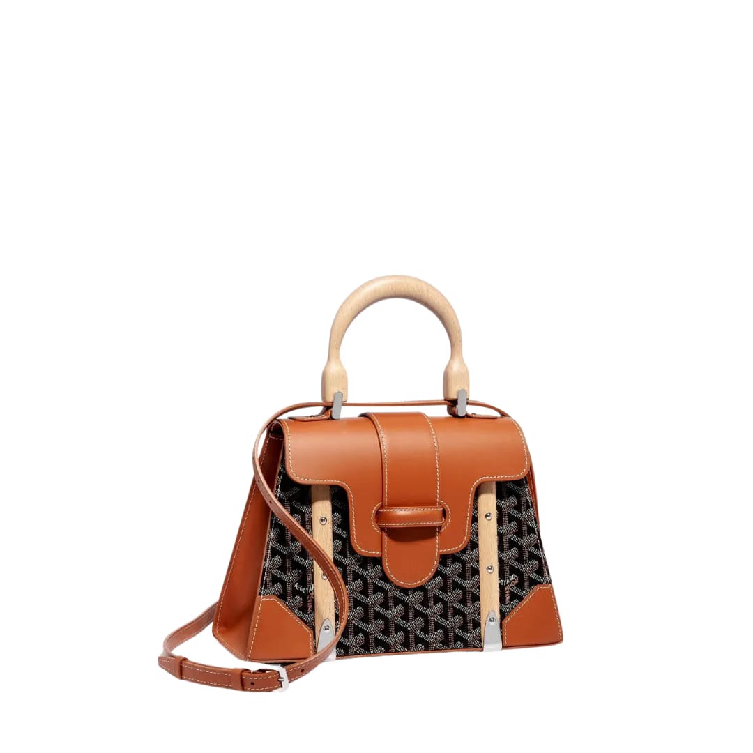 Saïgon Structuré PM Bag (Black & Tan)