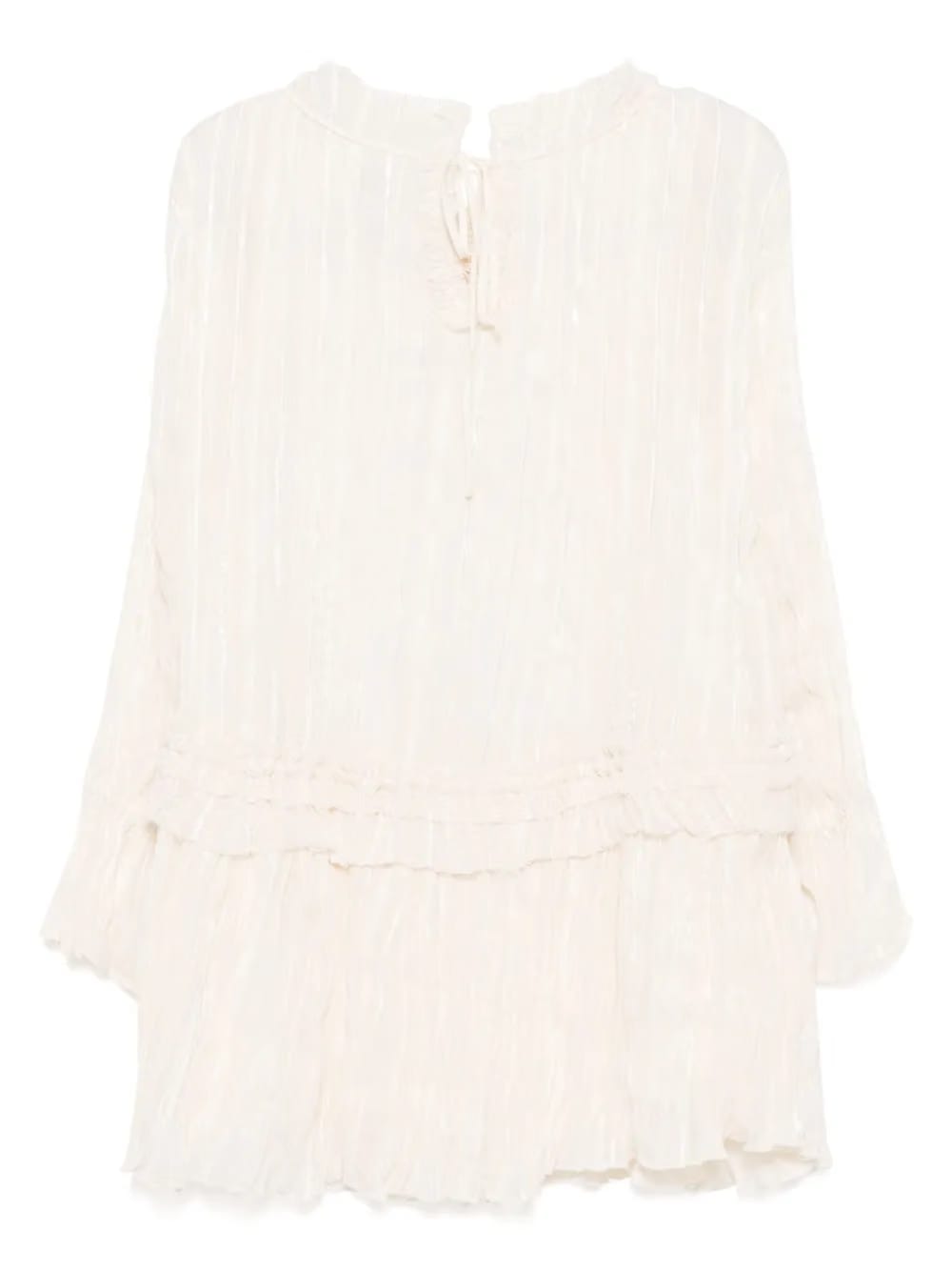ruffle-detail midi dress