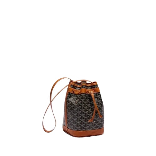 Petit Flot Bucket Bag (Black & Tan)