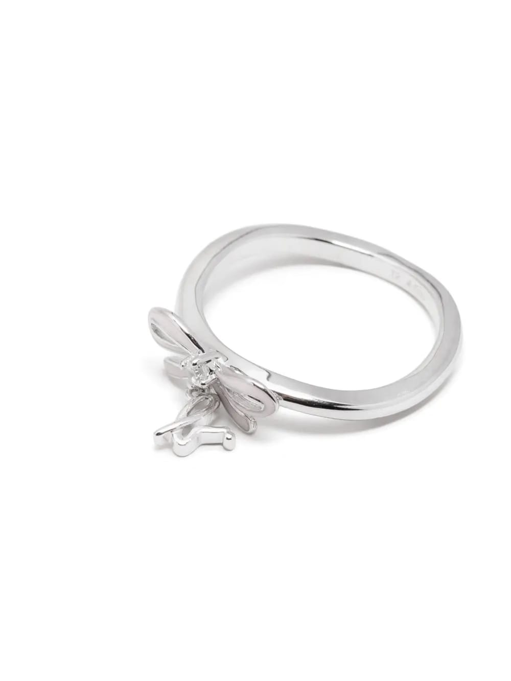 wrapped in love bow ring with B