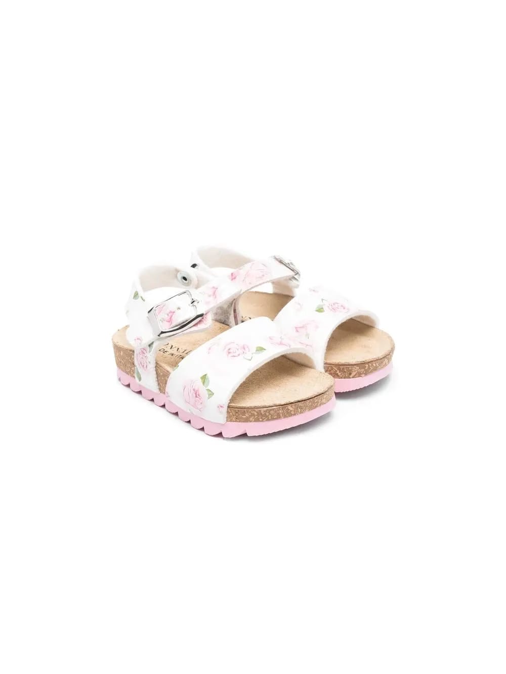 floral-print buckle-fastening sandals