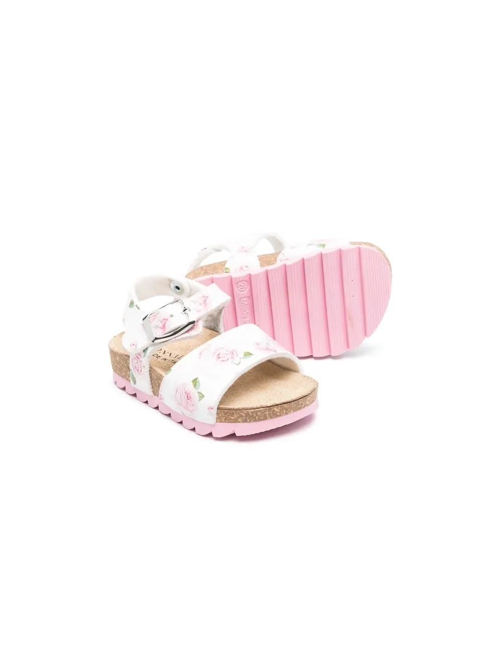 floral-print buckle-fastening sandals