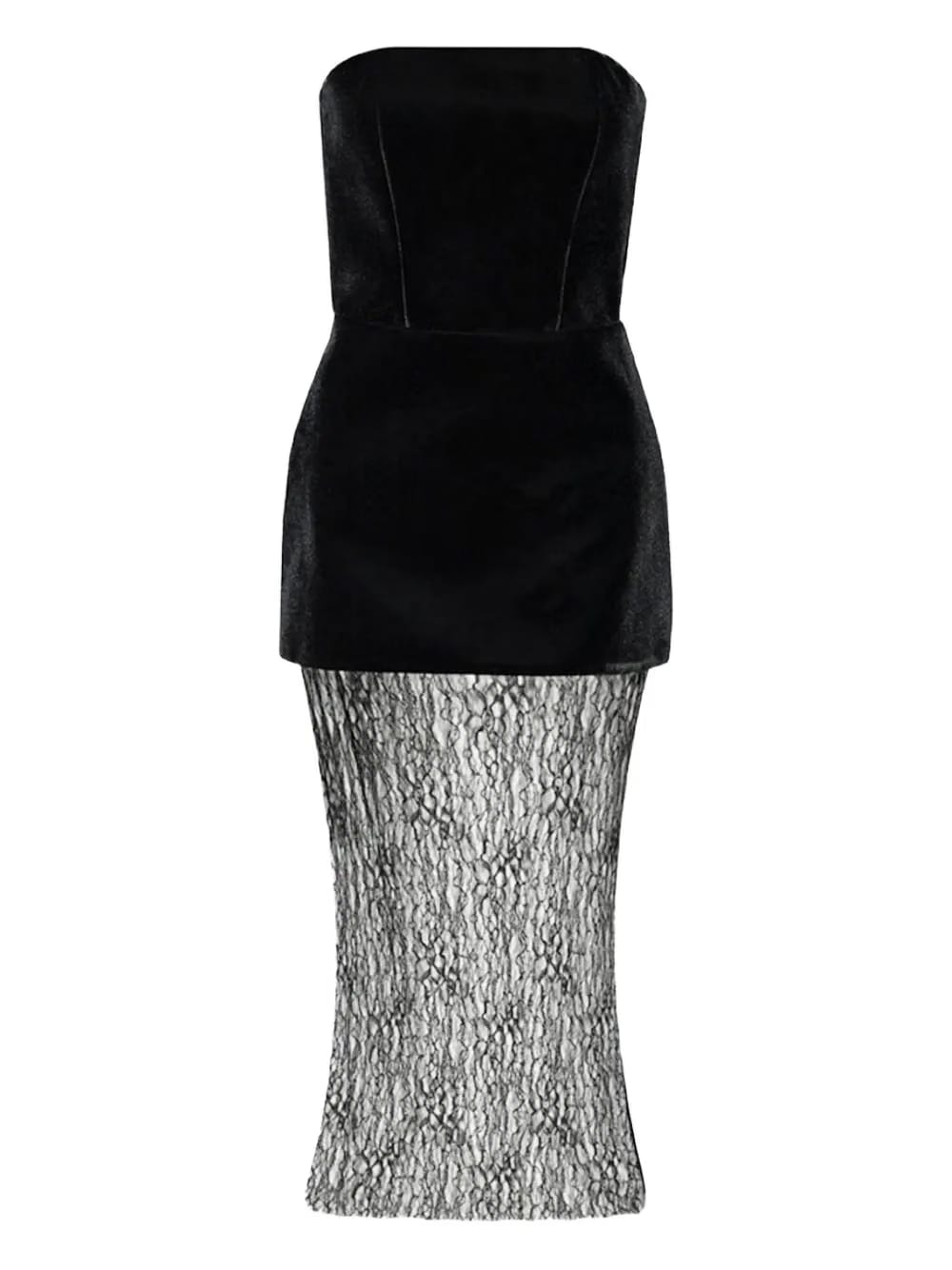 velvet lace midi dress