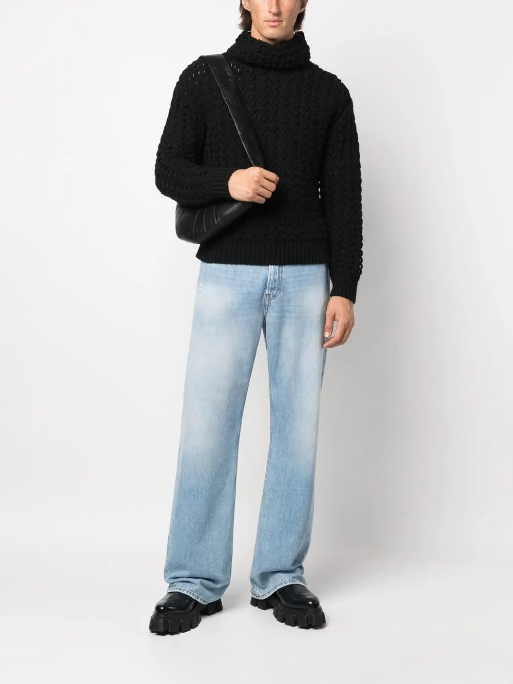 chunky roll-neck jumper
