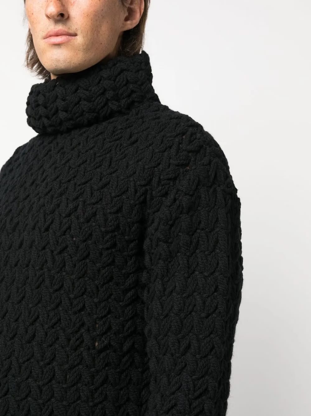chunky roll-neck jumper