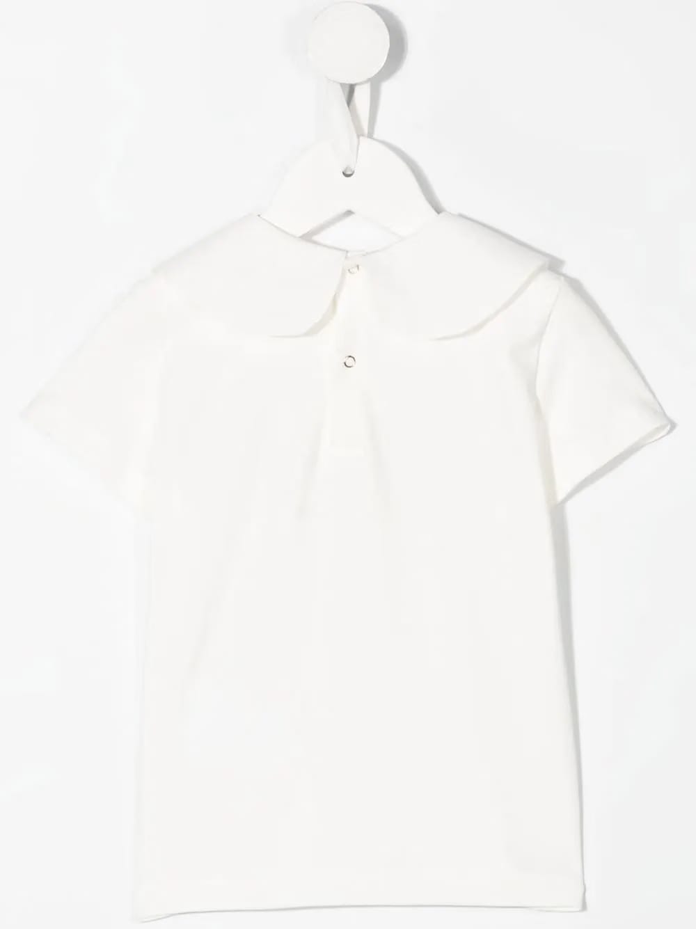 embroidered-logo Peter Pan-collar T-Shirt