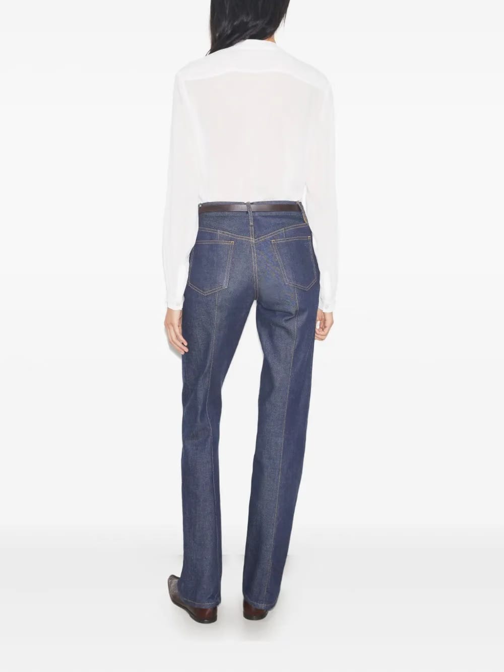 Georgette bow-detail shirt