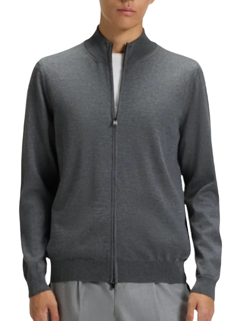 zipped cardigan