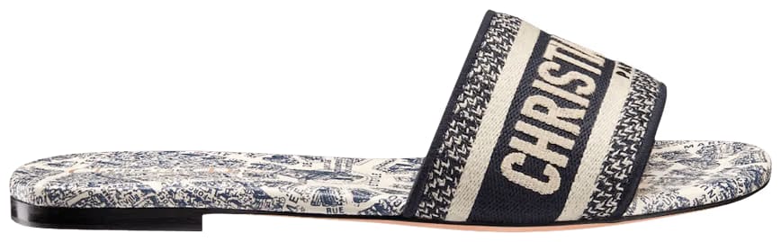Dior Wmns DWay Slide 'Plan de Paris Motif - White Black'