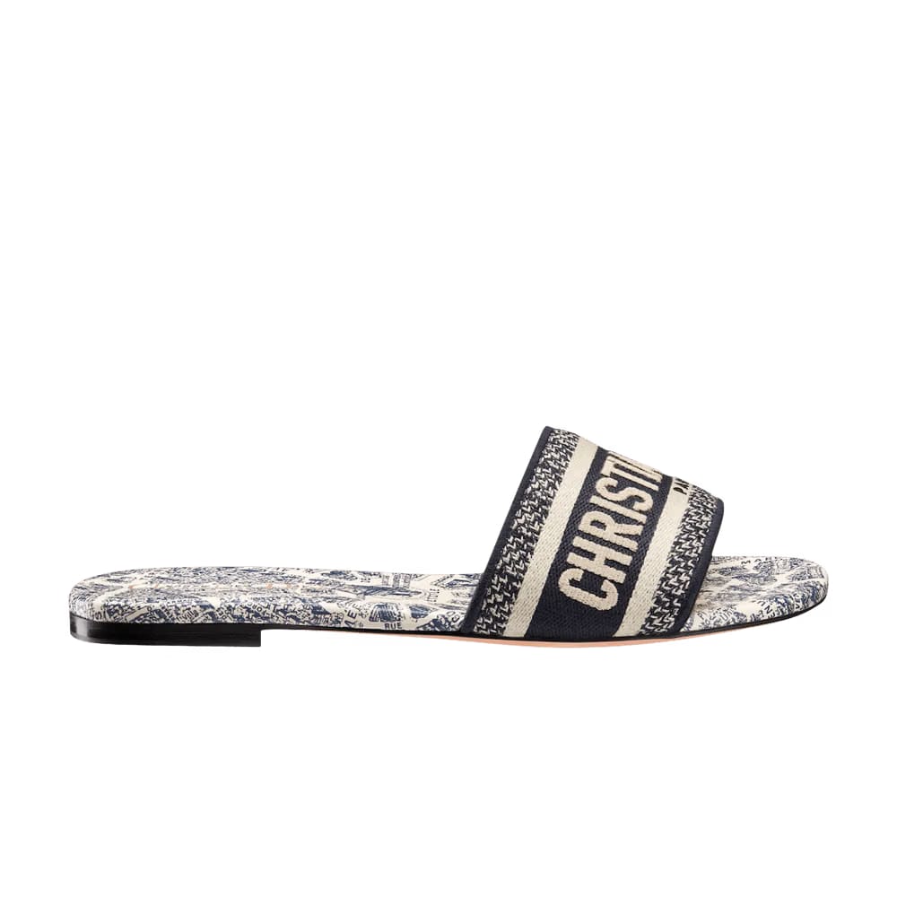 Dior Wmns DWay Slide 'Plan de Paris Motif - White Black'